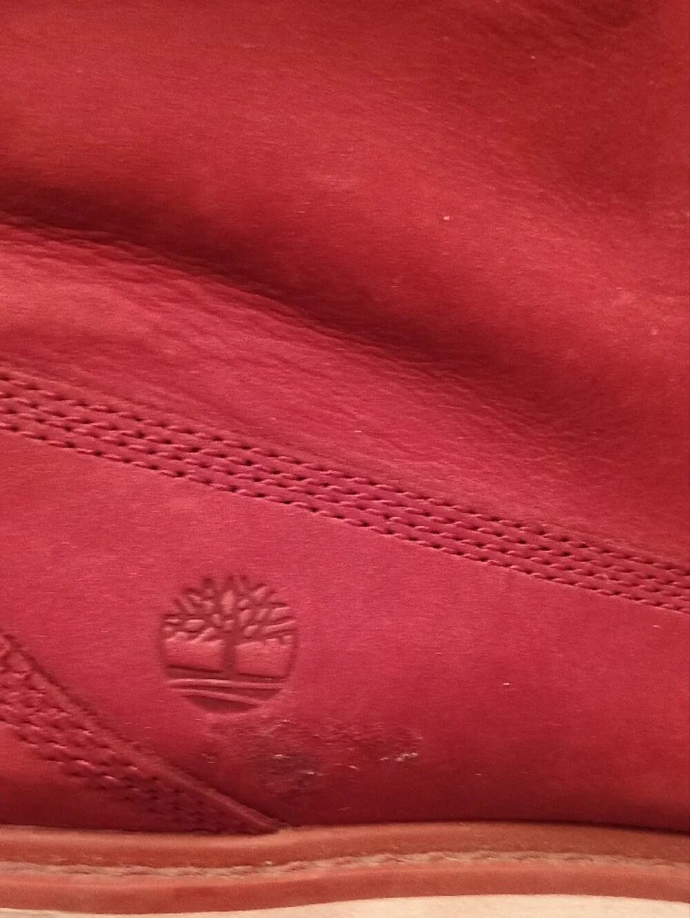 Timberland Kenniston Red Maroon Moto Lace Up Genuine Nubuck Leather Boots